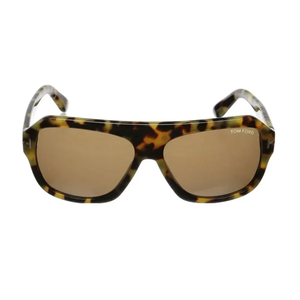 NEW TOM FORD SUNGLASSES HAVANA MEN AVIATOR EYEWEAR